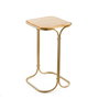Hanah Home Mesa de Centro SHB-001-C, Madera y Metal, Color Dorado y Natural, 30x52x30 cm
